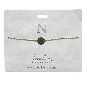 Marina De Buchi Initial Letter N Bracelet: Bespoke Jewelry Freedom Bracelet NWT